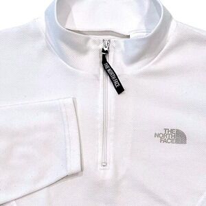 The North Face Polartec Half Zip‎ Pullover Jacket Women's Large White Athleisure